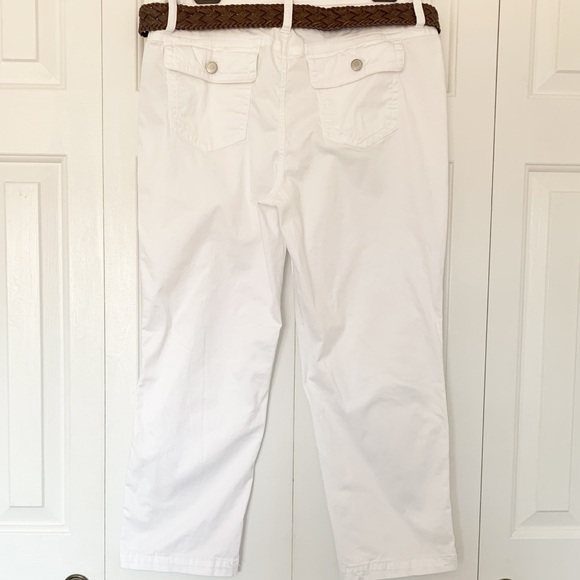 NEW One 5 One White Cropped Pants Size 12 - Picture 3 of 9